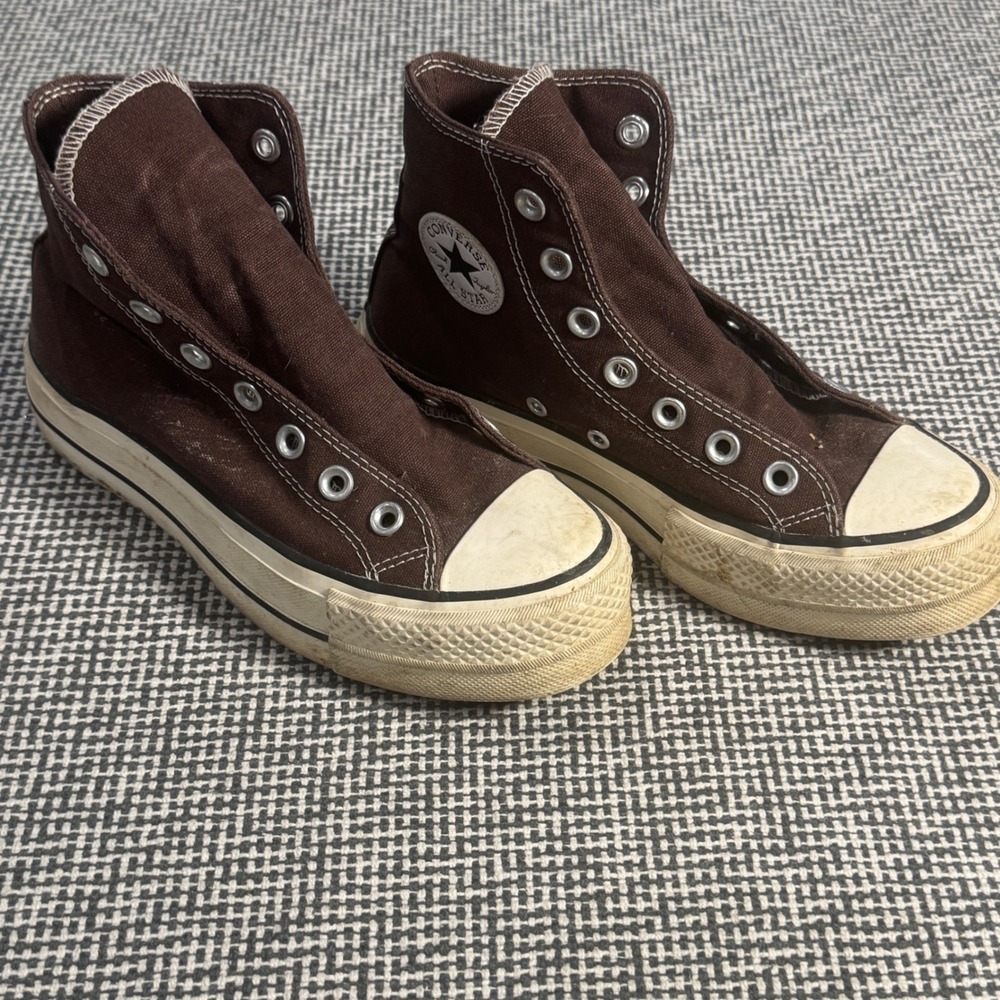 Converse Chuck Taylor All Star High Top Brown Canvas Sneakers 171209C Womens 5